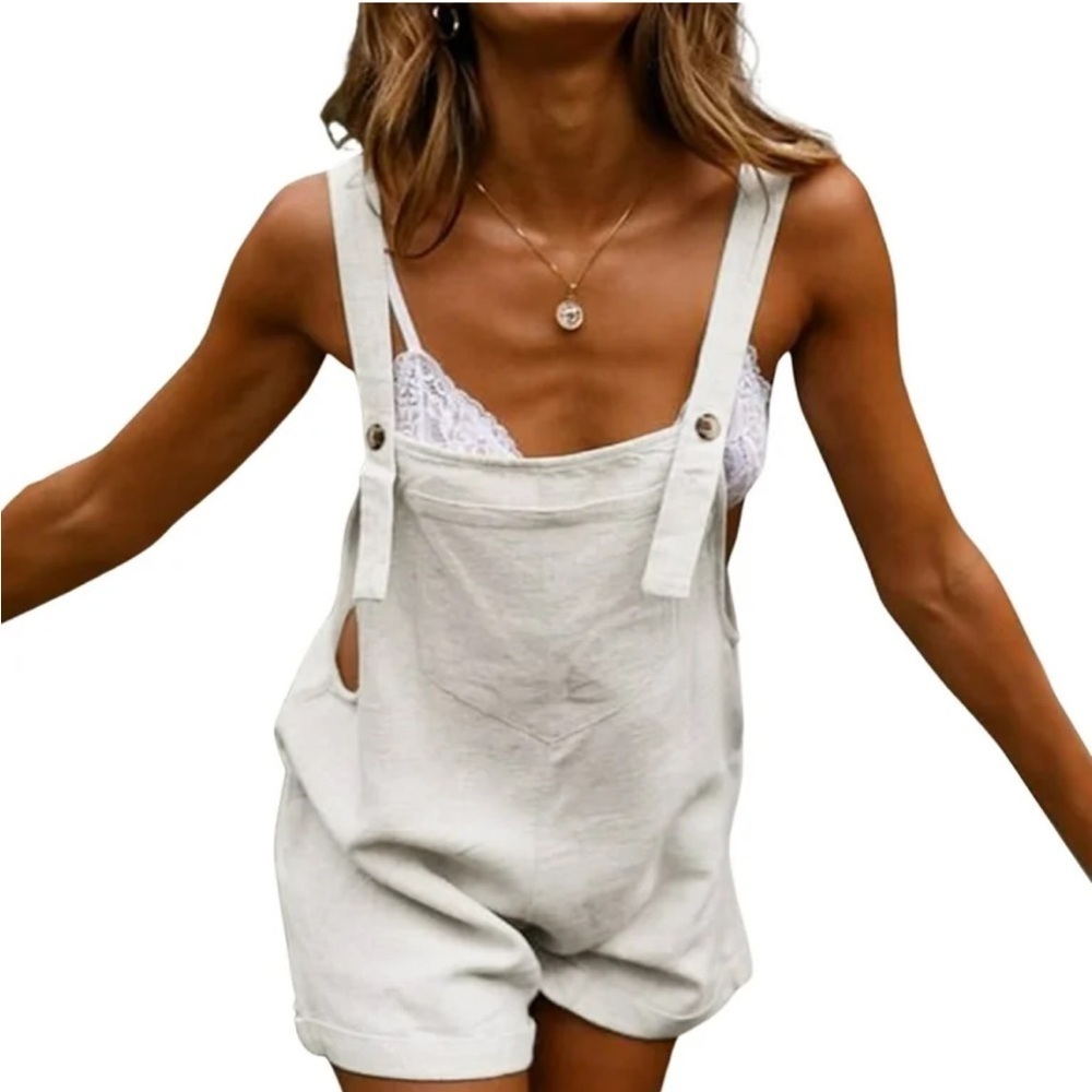 Women's Cream Jumpsuit Romper